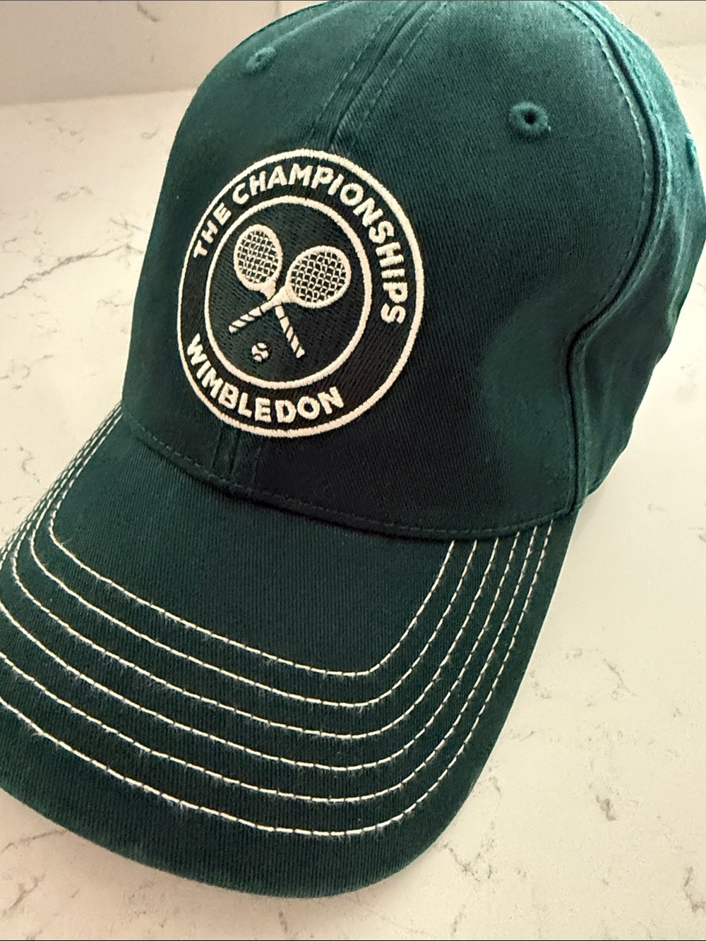 NWOT Wimbledon official HAT The Championships Dark Green Baseball Cap tennis - Picture 3 of 3
